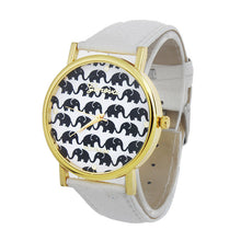 Fashion Ladies Women Quartz Boat Elephant Leather Wrist Watch J4U66