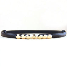 Fashion Lady PU Leather Alloy Thin Belts press design Thin Skinny Waistband P1 J4U66