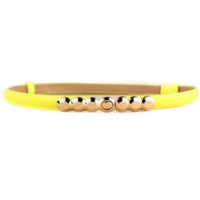 Fashion Lady PU Leather Alloy Thin Belts press design Thin Skinny Waistband P1 J4U66