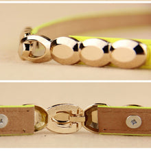 Fashion Lady PU Leather Alloy Thin Belts press design Thin Skinny Waistband P1 J4U66