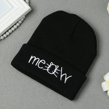letter meow cap women casual hip hop hats knitted skullies beanie warm girls beanies bonnet femme mom hats gorro J4U66