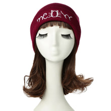 letter meow cap women casual hip hop hats knitted skullies beanie warm girls beanies bonnet femme mom hats gorro J4U66