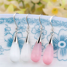 Long Drop Earrings Sample Jewelry for Girl Women Elegant Opal Earrings Drops J4U66