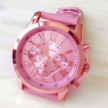 Fashion Luxury Roman Women's Leather Quartz Watch Fashion Numerals Wrist Watch  J4U66