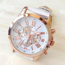 Fashion Luxury Roman Women's Leather Quartz Watch Fashion Numerals Wrist Watch  J4U66