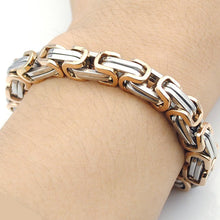 Men Bracelets Gold Chain Link Bracelet Stainless Steel Width 8mm Bracelet Y8 J4U66