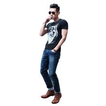 men cotton t-shirts 3d print wolf animal pattern short sleeve funny t-shirtss plus size casual tops tee camisetas black J4U66