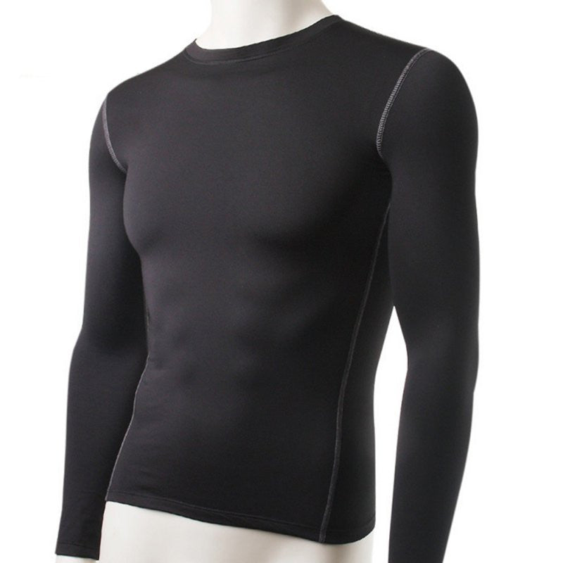 Men Plush Base Layer Long Sleeve Slim Fit Thermal Warm Underwear Tops Undershirt J4U66