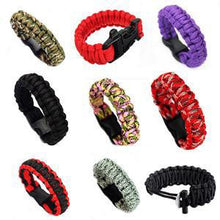 Men Self-rescue Parachute Cord Bracelets Buckle Survival Camping Travel Kit  J4U66