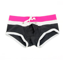 men tied rope boxers swimwear beachwearcolor matched trunks low rise boxer J4U66
