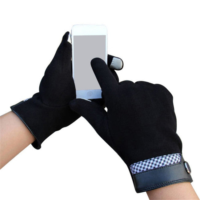 men touch screen wool gloves warm full fingers glove wrist mittens 4 colors J4U66
