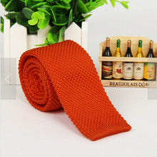 mens tie knit knitted tie necktie narrow slim skinny woven J4U66