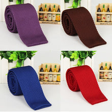 mens tie knit knitted tie necktie narrow slim skinny woven J4U66