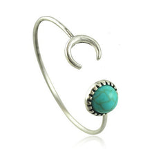 Moon Open Charm Bracelet Good Natural Turquoise Stone Bracelets & Bangle for Women Men Friendship J4U66