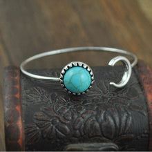 Moon Open Charm Bracelet Good Natural Turquoise Stone Bracelets & Bangle for Women Men Friendship J4U66