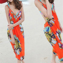 Fashion Women 5 Colors Deep V Wrap Chiffon Swimwear Bikini Cover Up Sarong Beach Dress&  J4U66