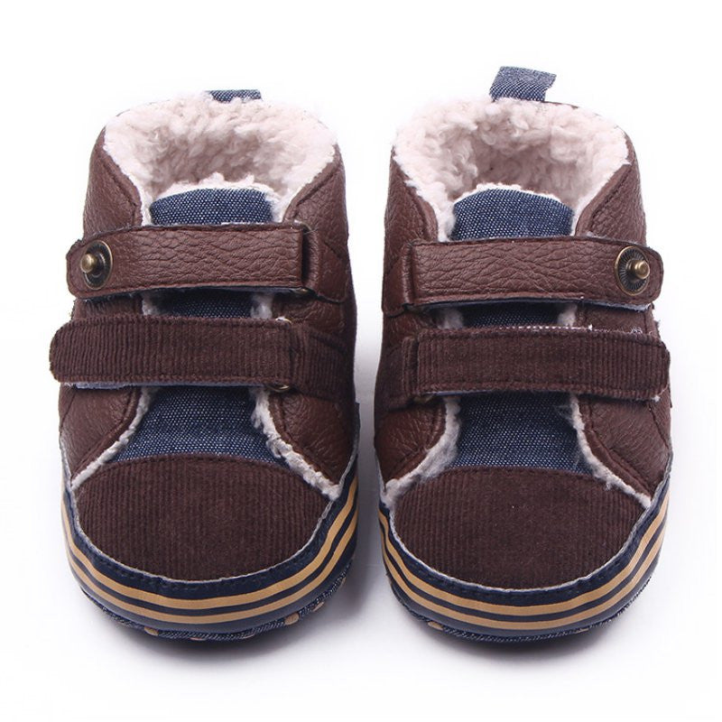Fashion Newborn Warm Baby Boys Shoes First Walker Infants Antislip Toddler Boots J4U66