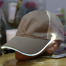 Night Fishing LED Baseball Cap Hat Light Glow Club Party Black Fabric Travel Hat Snapbacks Caps J4U66