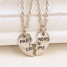 Partners Broken Heart Pendant Necklace Party Jewelry Gift 2pc Sliver Friendship Necklace J4U66