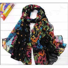 Pastoral Style Scarves Women Soft Silk Blend Floral Print Scarf Wrap Women Pretty Elegant Accessories Scarves J4U66