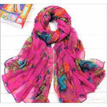 Pastoral Style Scarves Women Soft Silk Blend Floral Print Scarf Wrap Women Pretty Elegant Accessories Scarves J4U66