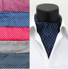 Polka Dot Men Long Silk Scarves/Cravat Ascot Ties Handkerchief Gentlemen J4U66