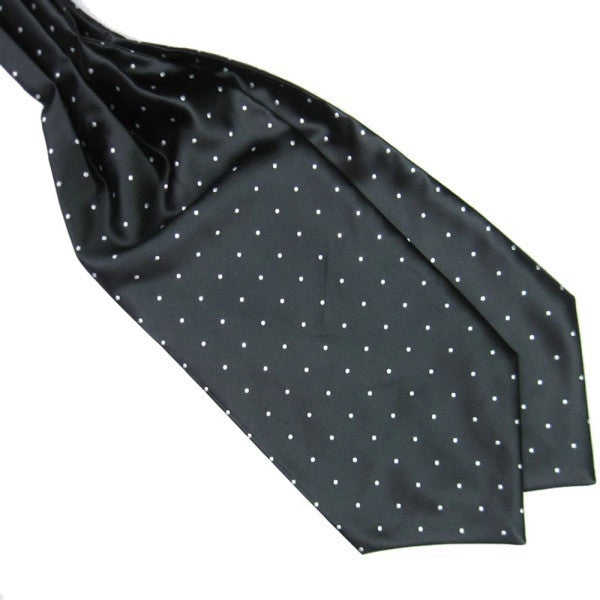 Polka Dot Men Long Silk Scarves/Cravat Ascot Ties Handkerchief Gentlemen J4U66