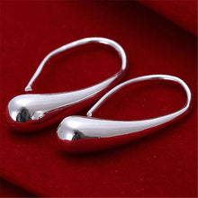 Pretty Silver Plated Dangle Earrings Trendy Simple Jewelry Lovely Water Drop Earring J4U66