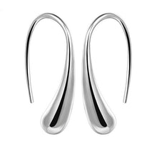 Pretty Silver Plated Dangle Earrings Trendy Simple Jewelry Lovely Water Drop Earring J4U66