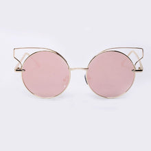 Retro Cat Eye Sunglasses Classic Designer Shadeetallic Mirror Sun Glasses 5 Colors lunette de soleil J4U66