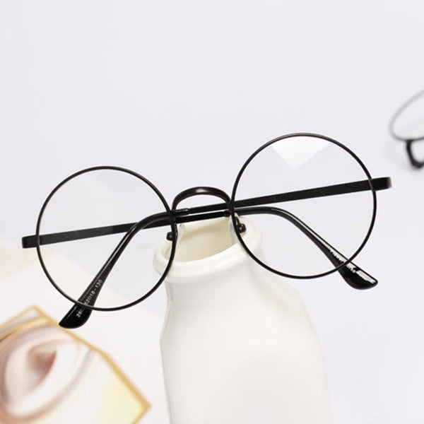 Fashion Retro Unisex Women Men Metal Frame Round Clear Lens Glasses Nerd Spectacles Eyeglass 5 Colors J4U66