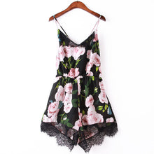 Fashion Rorompers Womens Jumpsuit Floral Lace Chiffon Print Bodycon Bodysuits,Party Playsuit Off Shoulder Romper  J4U66
