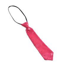 School Boys Sequin Necktie Solid Color Adjustable Children Kids Baby Wedding Elastic Tie Necktie J4U66