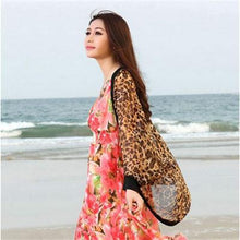 Sexy Chiffon Blouses Women Long Sleeve Notched Leopard Blouses Shirts Women Long Shirts Tops One Size J4U66