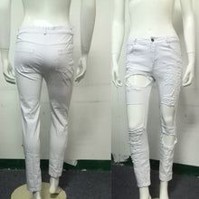 Fashion Sexy Women's Destroyed Distressed Denim Pants Ripped Jeans Skinny Pencil Trouser PL1 J4U66