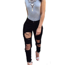 Fashion Sexy Women's Destroyed Distressed Denim Pants Ripped Jeans Skinny Pencil Trouser PL1 J4U66