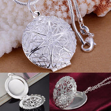 Silver Chain Pendant Necklace Box Chain Mother Girls Gift Jewelry J4U66