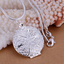 Silver Chain Pendant Necklace Box Chain Mother Girls Gift Jewelry J4U66