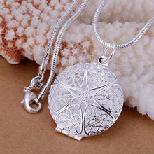 Silver Chain Pendant Necklace Box Chain Mother Girls Gift Jewelry J4U66
