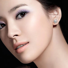 Silver Plated Ball Earrings Wild Super Flash Retro Crystal Jewelry Long Section Of Models Cute Earrings J4U66