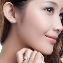 Silver Plated Ball Earrings Wild Super Flash Retro Crystal Jewelry Long Section Of Models Cute Earrings J4U66