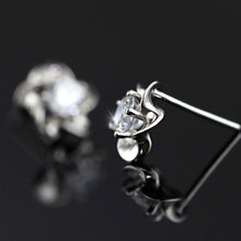 Silver Plated Ball Earrings Wild Super Flash Retro Crystal Jewelry Long Section Of Models Cute Earrings J4U66