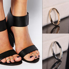Silver Toe Ring Foot Beach Jewelry Metal Adjustable Open Jewelry And For Women Girls  J4U66