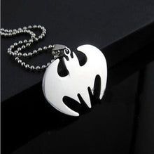 Silver chain Men Necklaces Jewelry Slippy Bat Batman Sign Pendant Stainless Steel Pendant with Chain Necklace J4U66