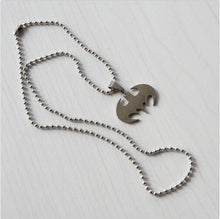 Silver chain Men Necklaces Jewelry Slippy Bat Batman Sign Pendant Stainless Steel Pendant with Chain Necklace J4U66