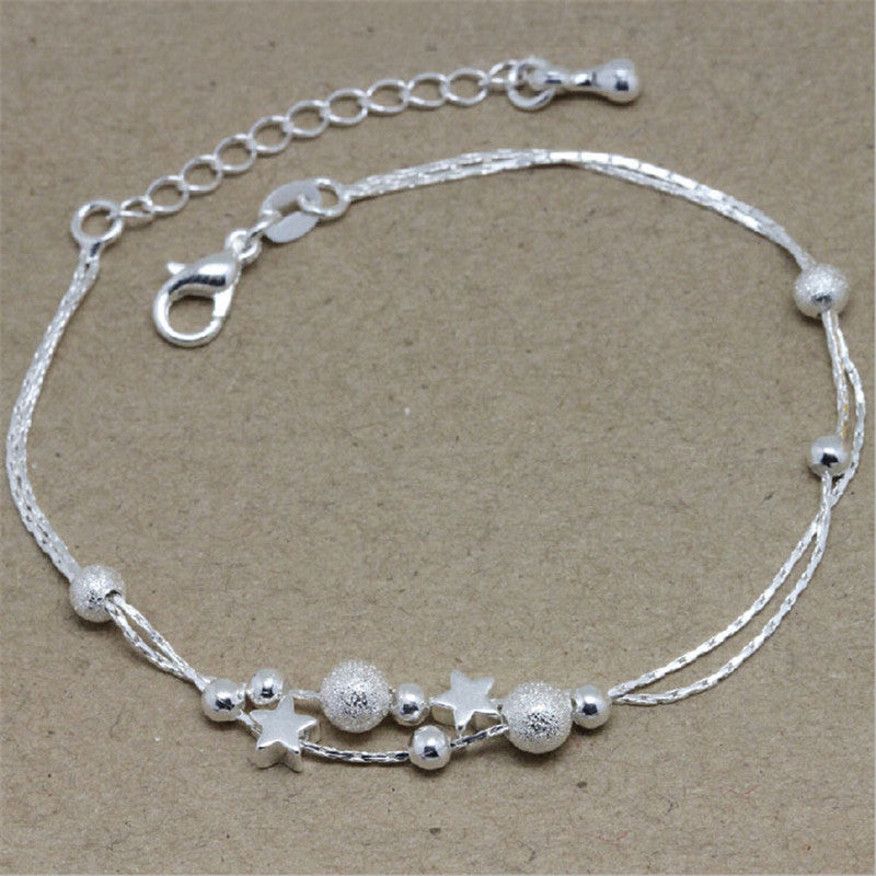 Style Star Pendant Charm Chain Bracelet Women Bracelets Jewelry Friendship Gifts to Friends Lover  J4U66