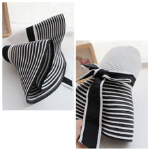 beach bohemia headwear women straw sun hat wide brim stripes bow floppy cap chapeu feminino black J4U66