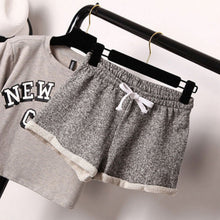 Women Shorts Elastic Waist Drawstring Elegant Beach Casual Loose Shorts J4U66