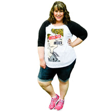 t-shirts women plus size cartoon print o neck half sleeves t-shirts women casual top blusaxxxl white J4U66