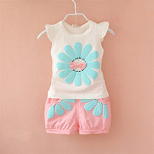 Toddler Baby Girls Clothing Set Sunflower Girls Clothes Sets Kids Casual Sport Suit Set J4U66